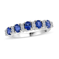 Ceylon Blue Sapphire, Moissanite Ring in Platinum Over Sterling Silver (Size 10.0) 1.85 ctw