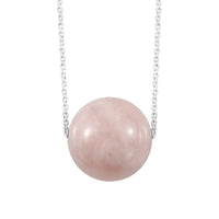 Galilea Rose Quartz Necklace 20 Inches in Sterling Silver 52.00 ctw