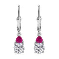 Moissanite and Tanzanite Lever Back Earrings in Platinum Over Sterling Silver 2.00 ctw - Sticky add to cart bar