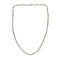 Natural Thai Black Spinel Beaded Necklace 20 Inches in Sterling Silver 15.25 ctw