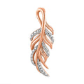 Diamond Leaf Pendant in 14K Rose Gold Over Sterling Silver - Sticky add to cart bar