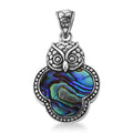 Bali Legacy Abalone Shell Owl Pendant in Sterling Silver - Sticky add to cart bar