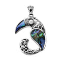 Bali Legacy Abalone Shell Tucan Bird Pendant without Chain in Sterling Silver - Sticky add to cart bar