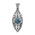 Bali Legacy Sky Blue Topaz Floral Framework Pendant in Sterling Silver 0.65 ctw - Sticky add to cart bar