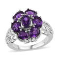 Karis Amethyst Floral Ring in Platinum Bond 2.35 ctw - Sticky add to cart bar