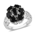 Karis Natural Thai Black Spinel Ring in Platinum Bond 3.00 ctw - Sticky add to cart bar