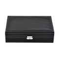 Black Faux Leatehr Watch and Jewelry Organizer with Lock (11.8"x8"x3.1") - Sticky add to cart bar