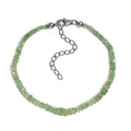 Brazilian Mint Garnet Beaded Bracelet in Rhodium Over Sterling Silver (7.25-9.25In) 23.70 ctw - Sticky add to cart bar