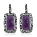 Bali Legacy African Amethyst Earrings in Sterling Silver 21.85 ctw - Sticky add to cart bar