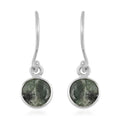 Emerald Drop Earrings in Rhodium Over Sterling Silver 1.28 ctw - Sticky add to cart bar