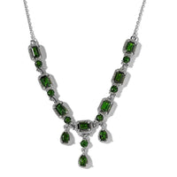 Chrome Diopside Necklace 18 Inches in Platinum Over Sterling Silver 7.10 ctw