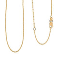 Maestro Gold Collection Italian 14K Yellow Gold 1.5mm Diamond-Cut Link Necklace 22 Inches 3 Grams - Sticky add to cart bar