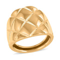 Maestro Gold Collection Canestrina Italian 10K Yellow Gold Checkered Concave Ring (Size 6.0) (2.90 g) - Sticky add to cart bar