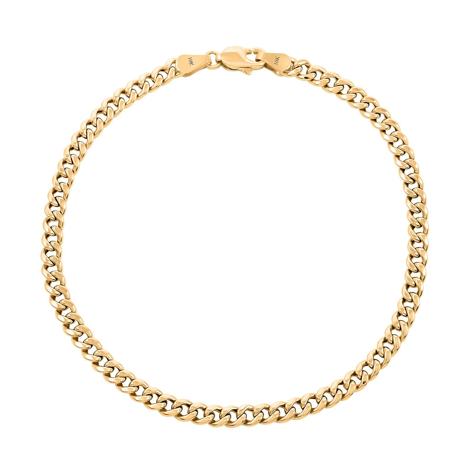 Italian 10K Yellow Gold 4mm Miami Cuban Bracelet (8.00 In) 3.10 Grams