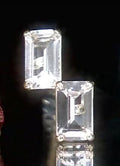 14K Yellow Gold Lab Created White Sapphire Solitaire Stud Earrings 0.75 ctw - Sticky add to cart bar