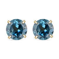 14K Yellow Gold Mozambique Garnet Solitaire Stud Earrings 0.65 ctw