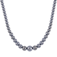 Beads Necklace, Terahertz Beads Necklace, Graduation Necklace, Sterling Silver Necklace For Women, Princess Length Necklace, with Magnetic Lock Necklace 182.50 ctw