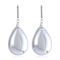 Terahertz Pear Shape Earrings in Stainless Steel 57.50 ctw