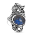 Bali Legacy AAA Malagasy Labradorite Dragon Ring in Sterling Silver 10.00 ctw (Del. in 7-10 Days) - Sticky add to cart bar