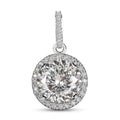 One Time Only Luxoro 10K White Gold 120 Facets Moissanite (Rnd 9mm) Pendant 2.75 ctw - Sticky add to cart bar