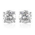Moissanite (Rnd 6mm) Stud Earrings in Platinum Over Sterling Silver 1.65 ctw - Sticky add to cart bar