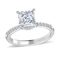 Moissanite Ring in Platinum Over Sterling Silver (Size 10.0) 2.00 ctw - Sticky add to cart bar