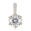 LUXORO 10K White Gold 100 Facets Moissanite Pendant 1.80 ctw - Sticky add to cart bar