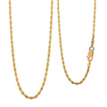 18K Yellow Gold 1.5mm Rope Necklace 18 Inches 1.7 Grams - Sticky add to cart bar