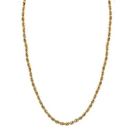 4mm Rope Necklace (24 Inches) in 10K Yellow Gold