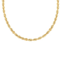 10K Yellow Gold 5.5mm Rope Necklace 24 Inches 14.80 Grams