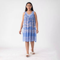 Tamsy Blue Solid Tunic - One Size Fits Most