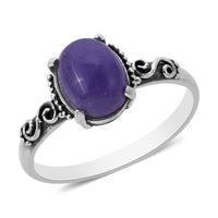 BALI LEGACY Purple Jade Ring in Sterling Silver (Size 10.0) 2.50 ctw