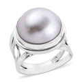 BALI LEGACY White Mabe Pearl Ring in Sterling Silver 7 Grams - Sticky add to cart bar