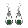 BALI LEGACY Green Jade Earrings in Sterling Silver 4.50 ctw - Sticky add to cart bar