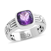 BALI LEGACY Amethyst Ring in Sterling Silver 2.90 ctw