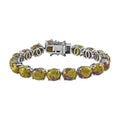 Tasmanian Stichtite Tennis Bracelet in Platinum Over Sterling Silver (8.00 In) 44.90 ctw - Sticky add to cart bar