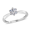 Luxoro 14K White Gold Luxuriant Lab Grown Diamond G-H SI Solitaire Ring 1.00 ctw - Sticky add to cart bar