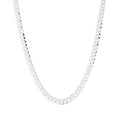 Italian Sterling Silver Flat Pave Necklace 20 Inches 22.10 Grams - Sticky add to cart bar