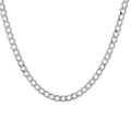 Italian Sterling Silver Flat Pave Necklace 20 Inches 10.8 Grams - Sticky add to cart bar