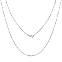 Italian Sterling Silver Rope Chain Necklace 20 Inches 3.70 Grams
