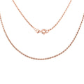Italian 14K Rose Gold Over Sterling Silver Rope Chain Necklace 20 Inches 3.70 Grams - Sticky add to cart bar