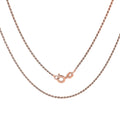 Italian 14K RG Over Sterling Silver Rope Necklace 30 Inches 3.60 Grams - Sticky add to cart bar