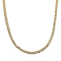 Italian 14K Yellow Gold Over Sterling Silver Snake Brite Rope Necklace 18-20 Inches 19.7 Grams - Sticky add to cart bar
