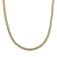 Italian 14K Yellow Gold Over Sterling Silver Snake Brite Rope Necklace 18-20 Inches 19.7 Grams