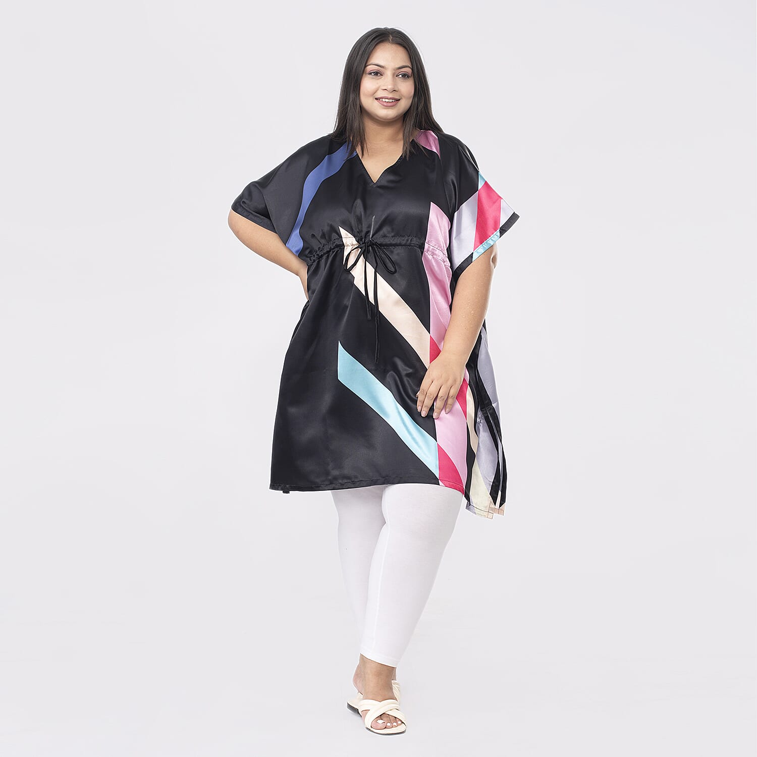 Tamsy 100% Polyester Printed Kaftan