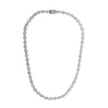 Mexican Hyalite Opal and Moissanite Tennis Necklace 18 Inches in Platinum Over Sterling Silver with Free UV Torch 23.10 ctw - Sticky add to cart bar