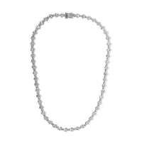 Mexican Hyalite Opal and Moissanite Tennis Necklace 18 Inches in Platinum Over Sterling Silver with Free UV Torch 23.10 ctw