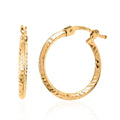 14K Yellow Gold Diamond Cut Hoop Earrings 1.40 Grams - Sticky add to cart bar
