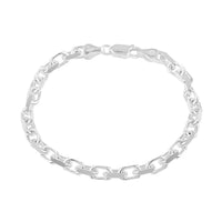 Italian Sterling Silver Power Chain Bracelet (8.00 In) 14.40 Grams
