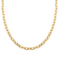 Italian 14K Yellow Gold Over Sterling Silver Power Chain Necklace 20 Inches 21.5 Grams - Sticky add to cart bar
